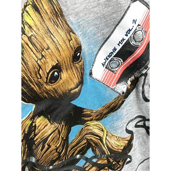Guardians of the Galaxy Baby Groot Awesome Mix Tape Vol 2 Tank Top Juniors L - Picture 2 of 6